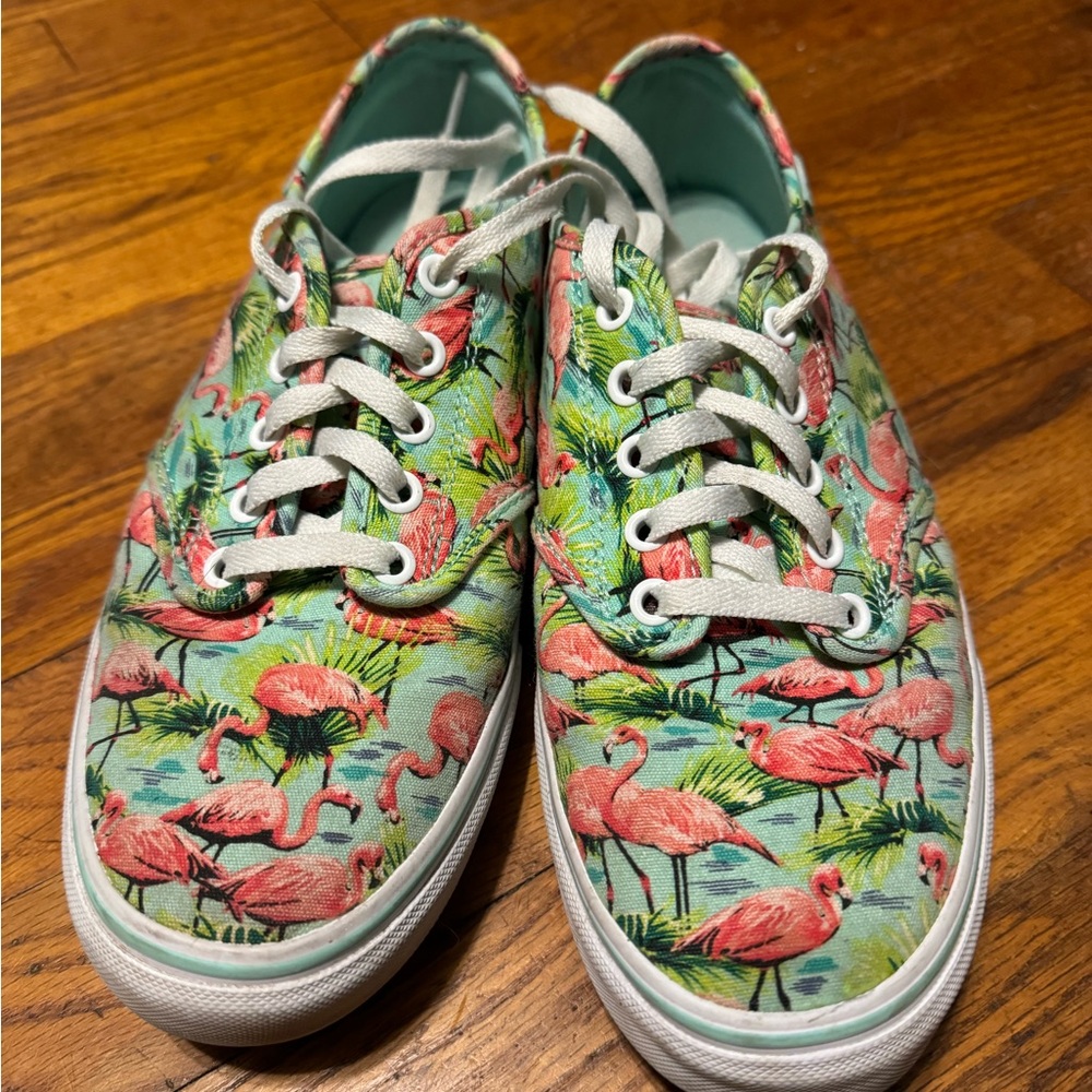 Flamingo print Vans women’s 10